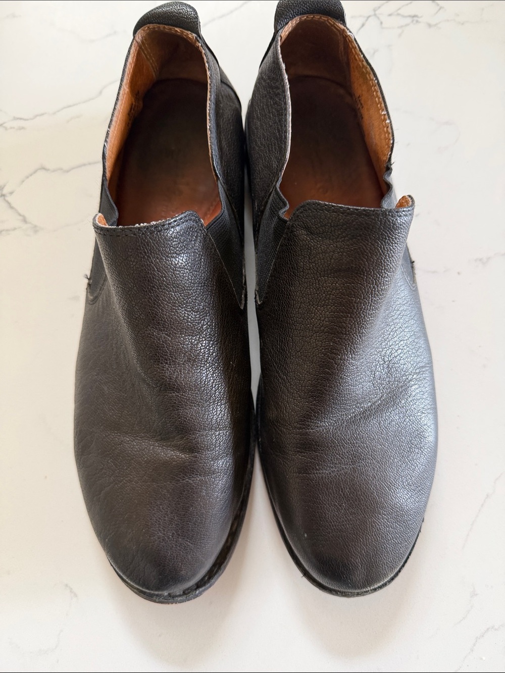 gentle souls Black Leather Slip-On Women's Loafers